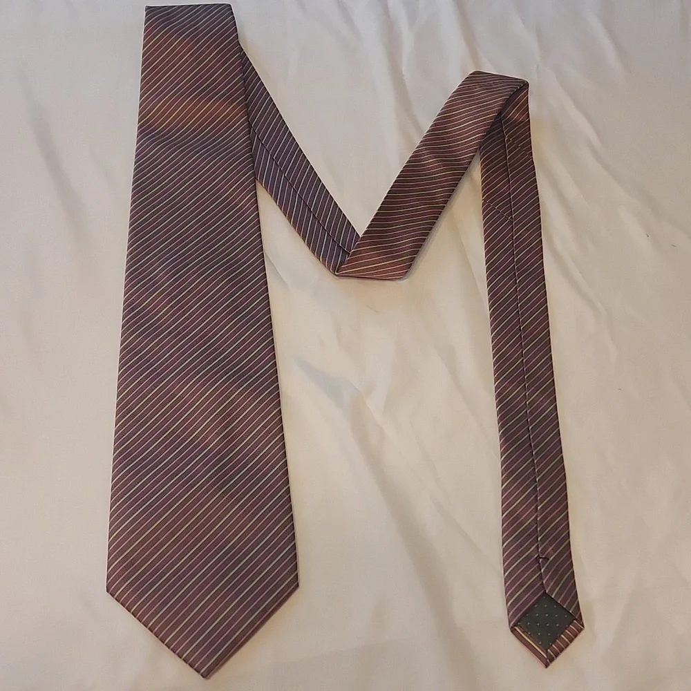 Yves Saint Laurent Striped Silk Tie